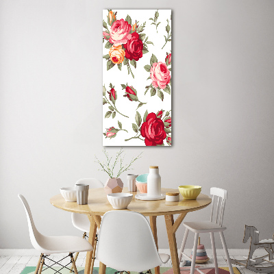 Tableau imprimé sur verre Rose sauvage