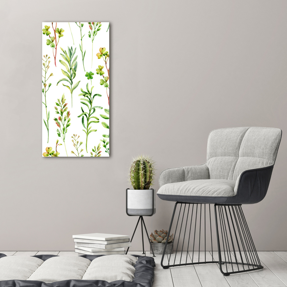 Tableau imprimé sur verre Mauvaises herbes et herbes folles