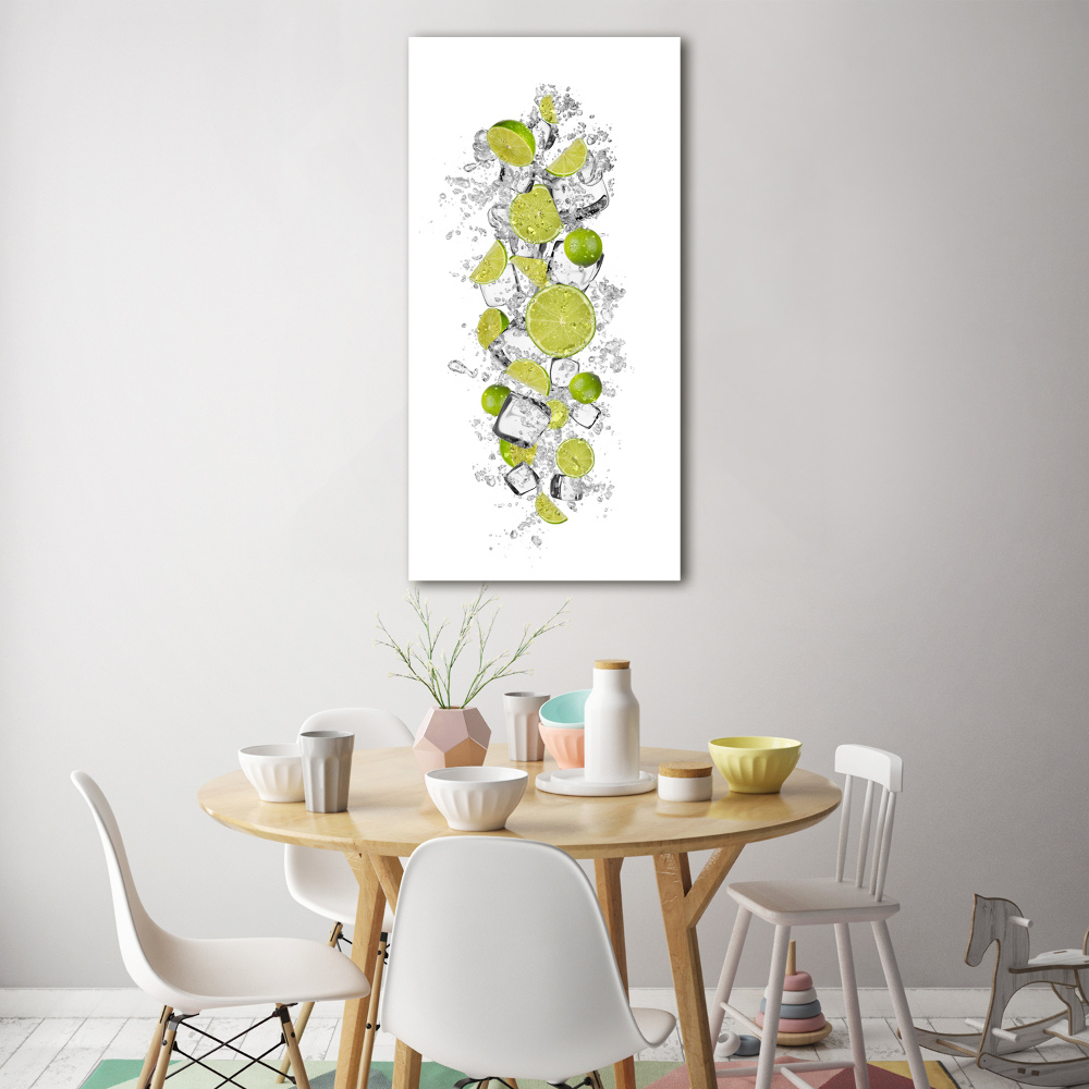 Tableau imprimé sur verre Citrons verts