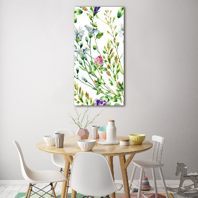 Tableau photo sur verre Les fleurs des champs