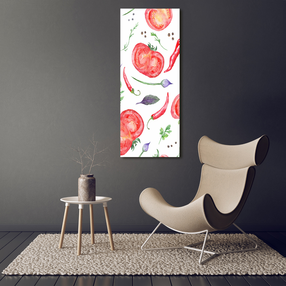 Tableau photo sur verre Légumes