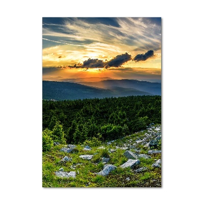 Tableau en verre Panorama des montagnes