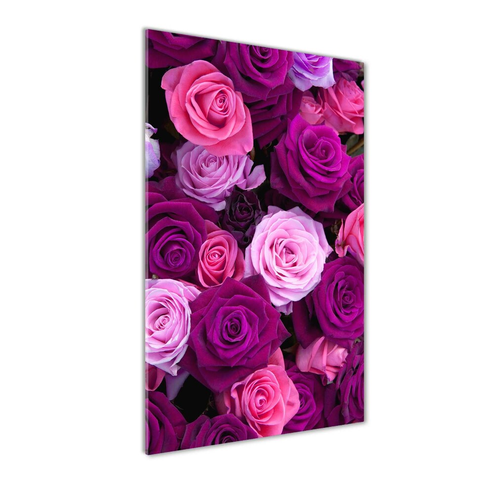 Tableau en verre Roses roses