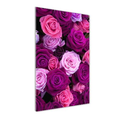 Tableau en verre Roses roses