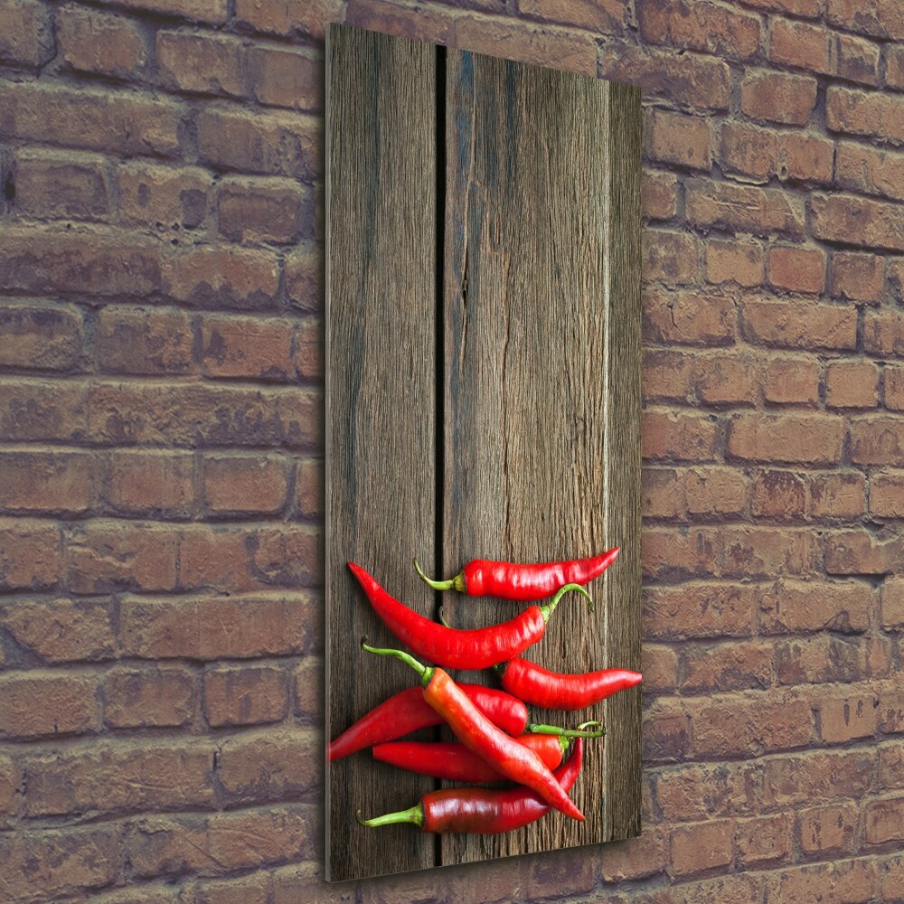 Tableau en verre Piments chilli