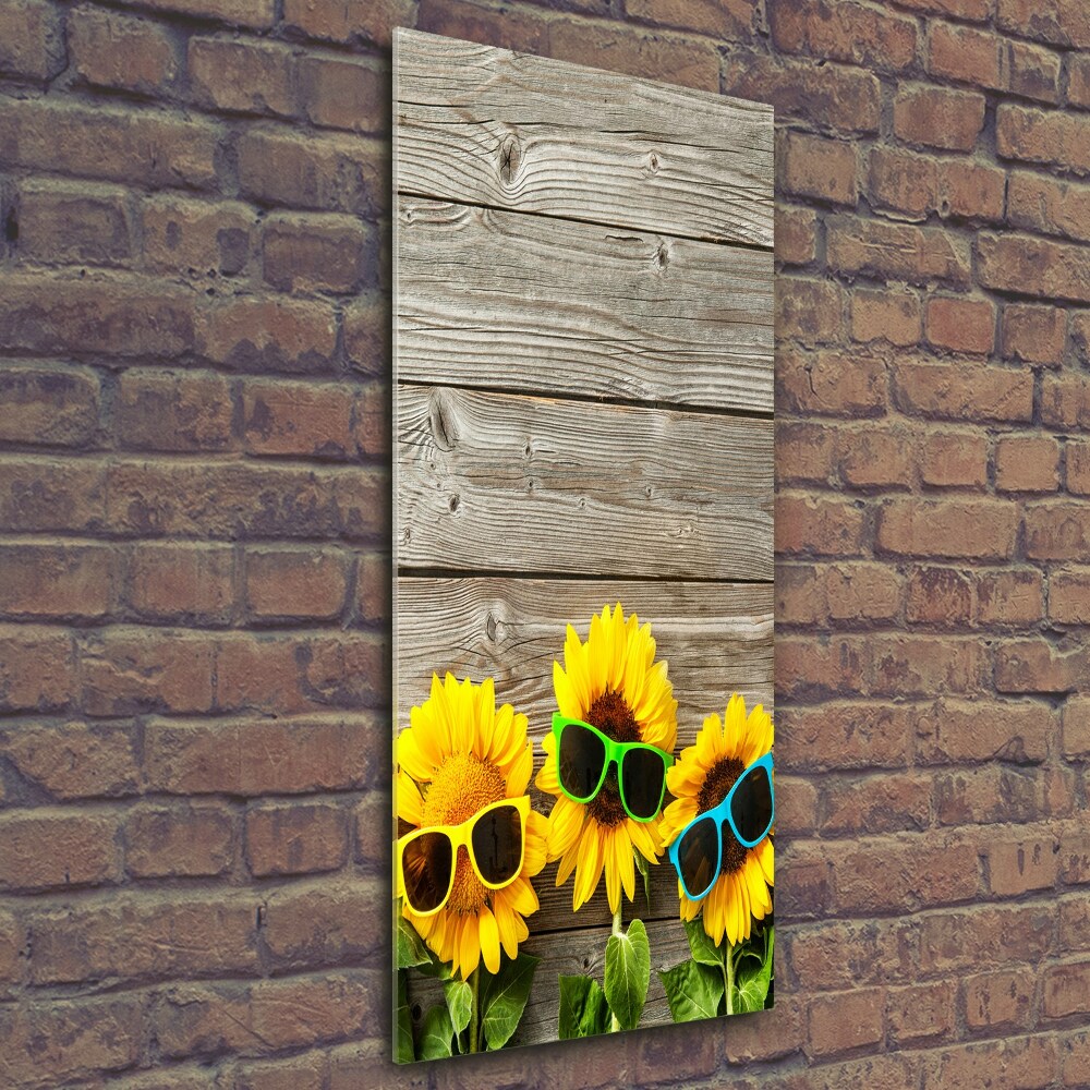 Tableau photo sur verre Verres de tournesol