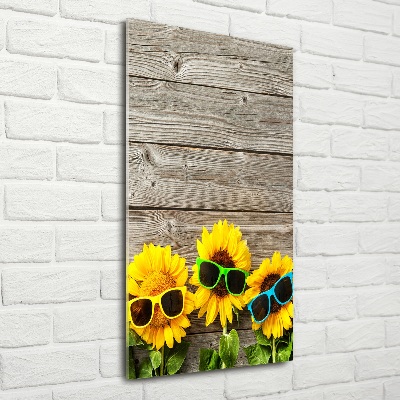 Tableau photo sur verre Verres de tournesol