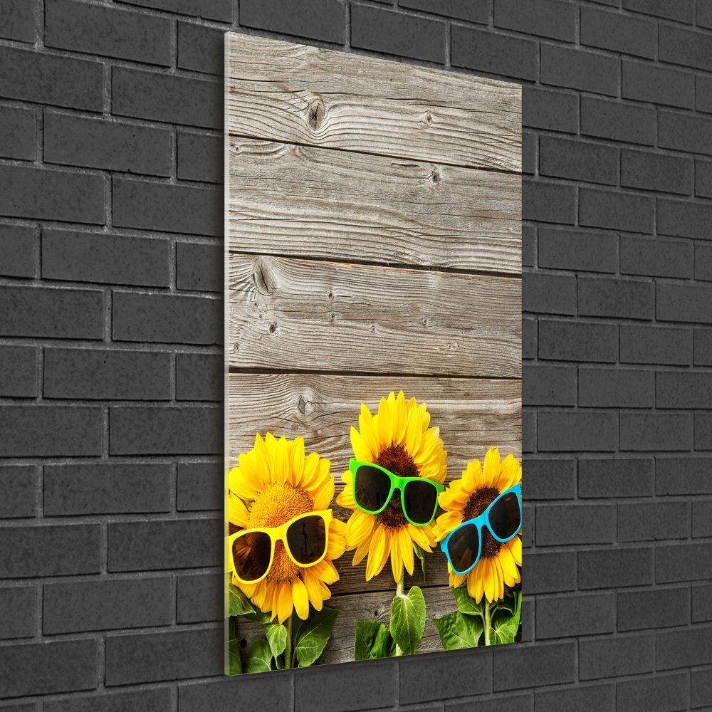 Tableau photo sur verre Verres de tournesol