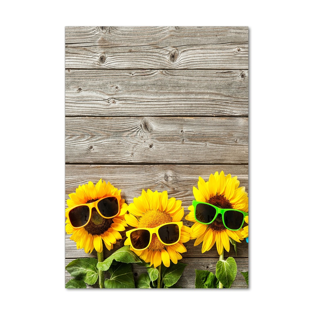 Tableau photo sur verre Verres de tournesol