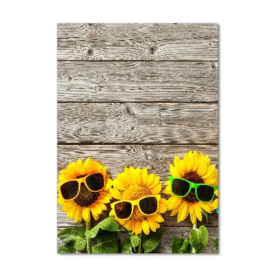 Tableau photo sur verre Verres de tournesol