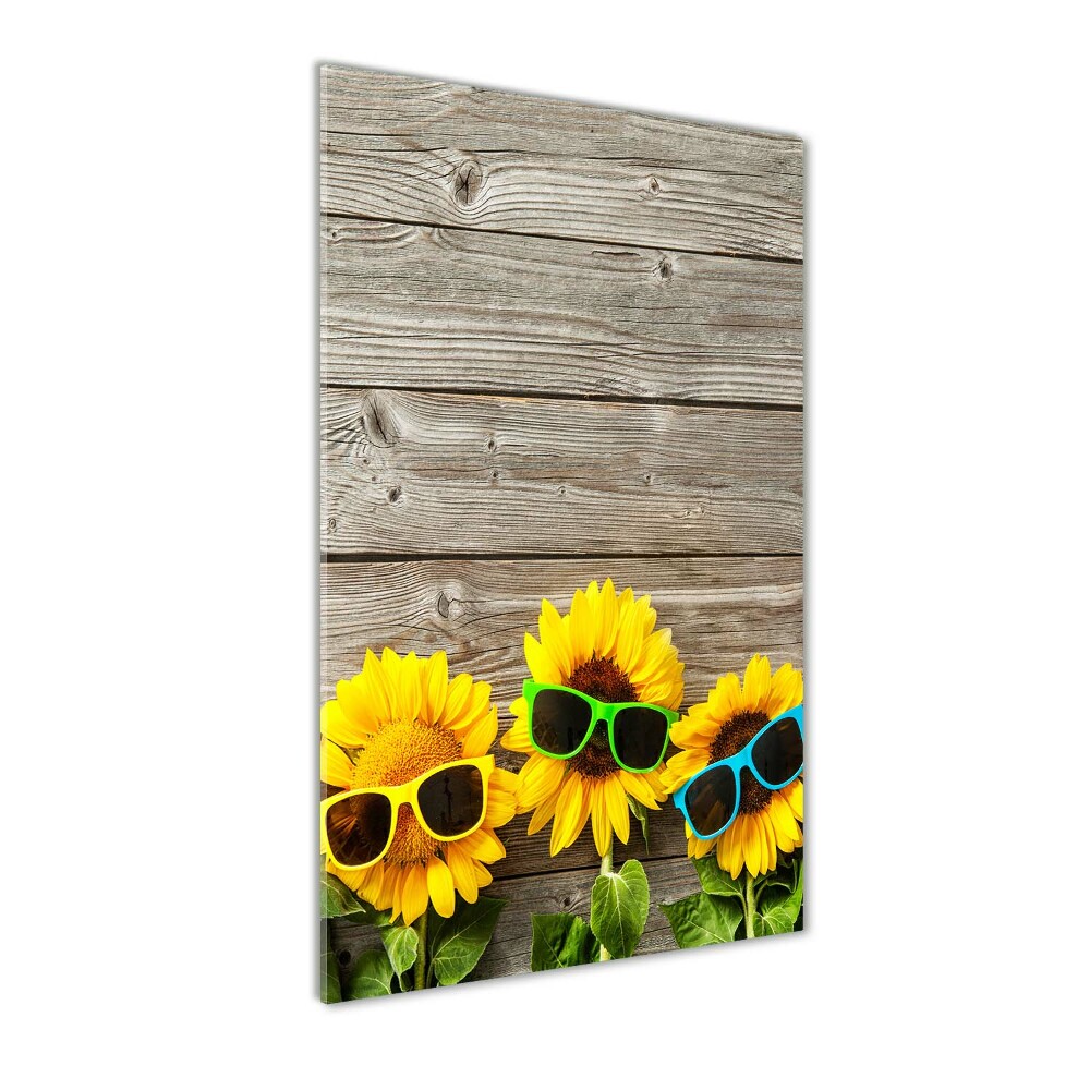 Tableau photo sur verre Verres de tournesol