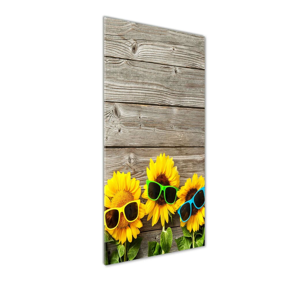 Tableau photo sur verre Verres de tournesol