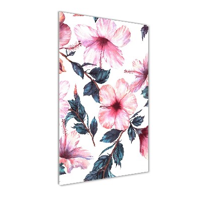 Tableau photo sur verre Hibiscus