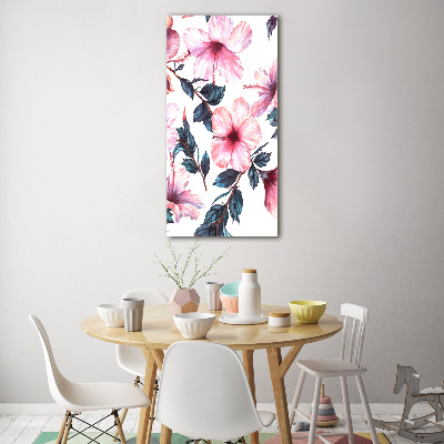 Tableau photo sur verre Hibiscus