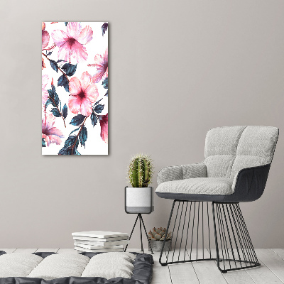 Tableau photo sur verre Hibiscus