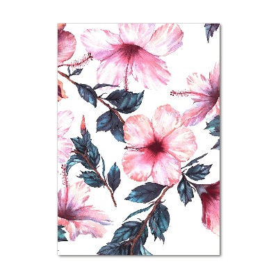 Tableau photo sur verre Hibiscus