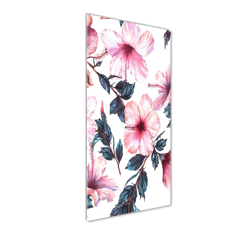 Tableau photo sur verre Hibiscus