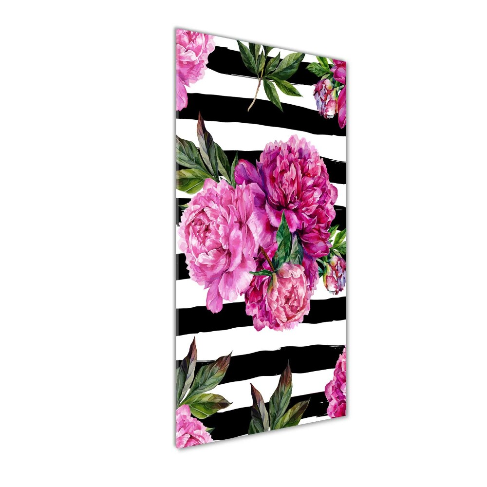 Tableau imprimé sur verre Pivoines fleurs