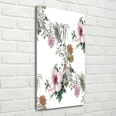 Tableau photo sur verre Les fleurs tropicales