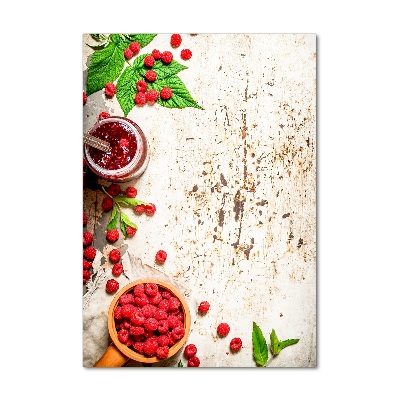 Tableau sur verre Confiture de framboises