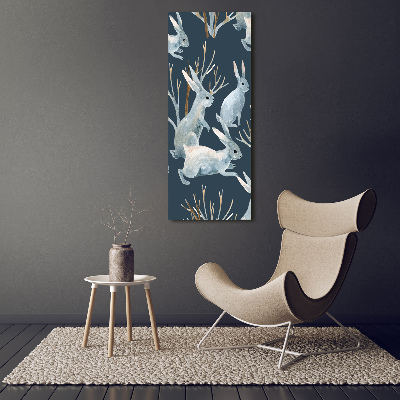 Tableau photo sur verre Lapins