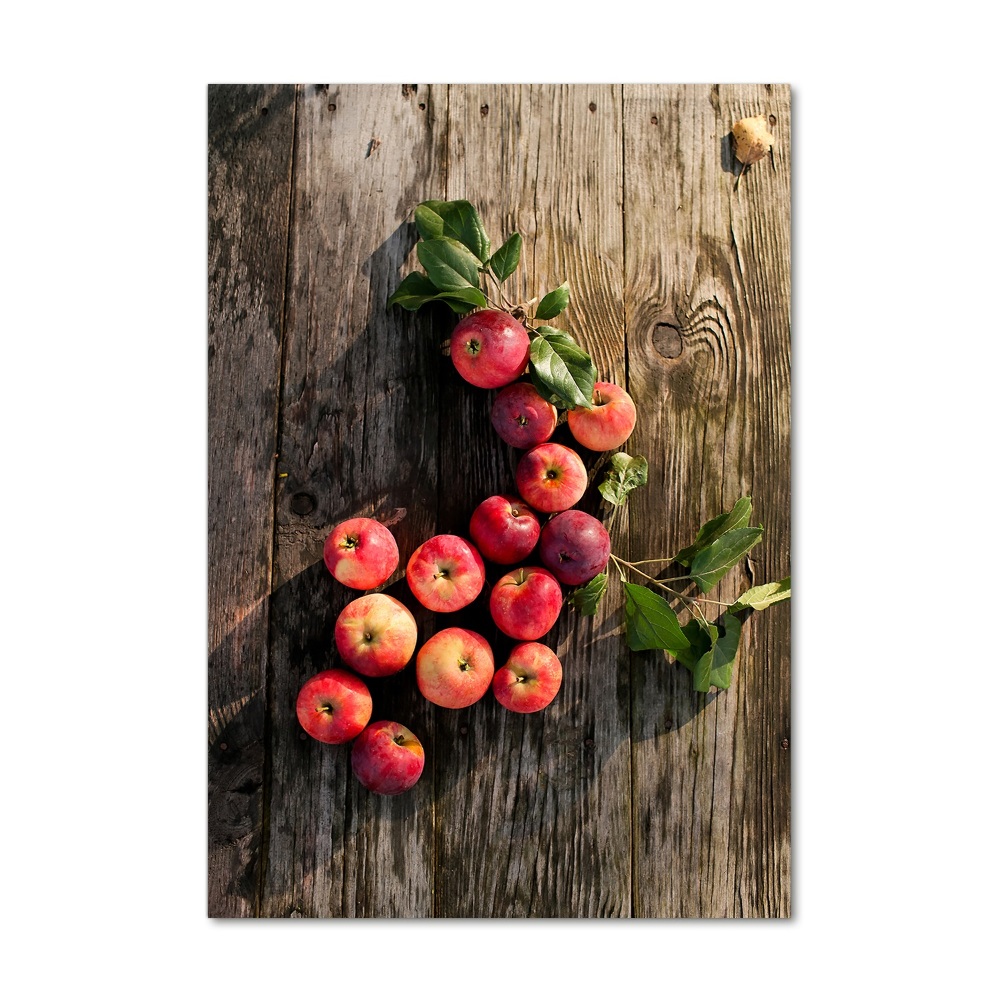 Tableau en verre Pommes sur la table