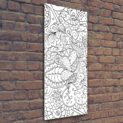 Tableau imprimé sur verre Fond Zentangle