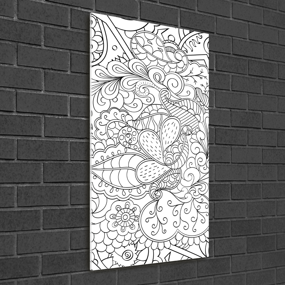 Tableau imprimé sur verre Fond Zentangle