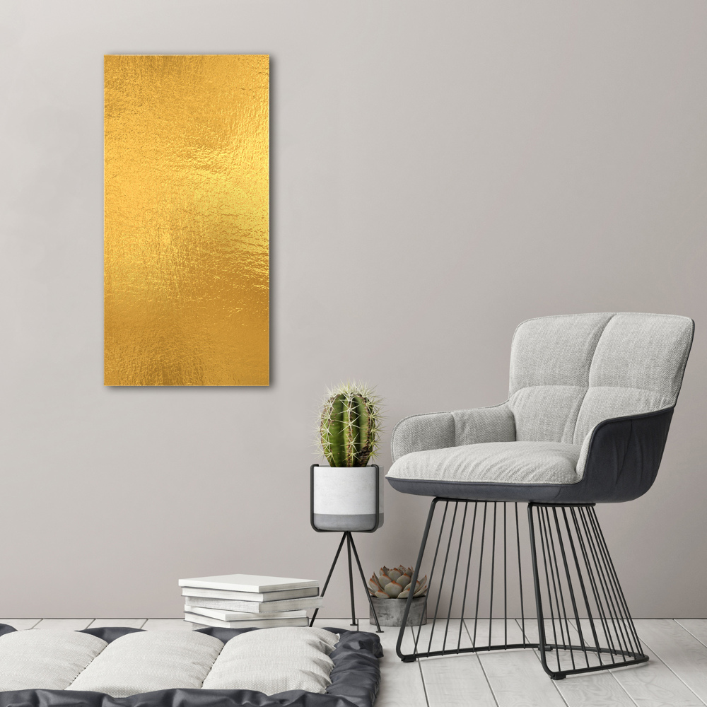 Tableau sur verre Fond feuille d'or