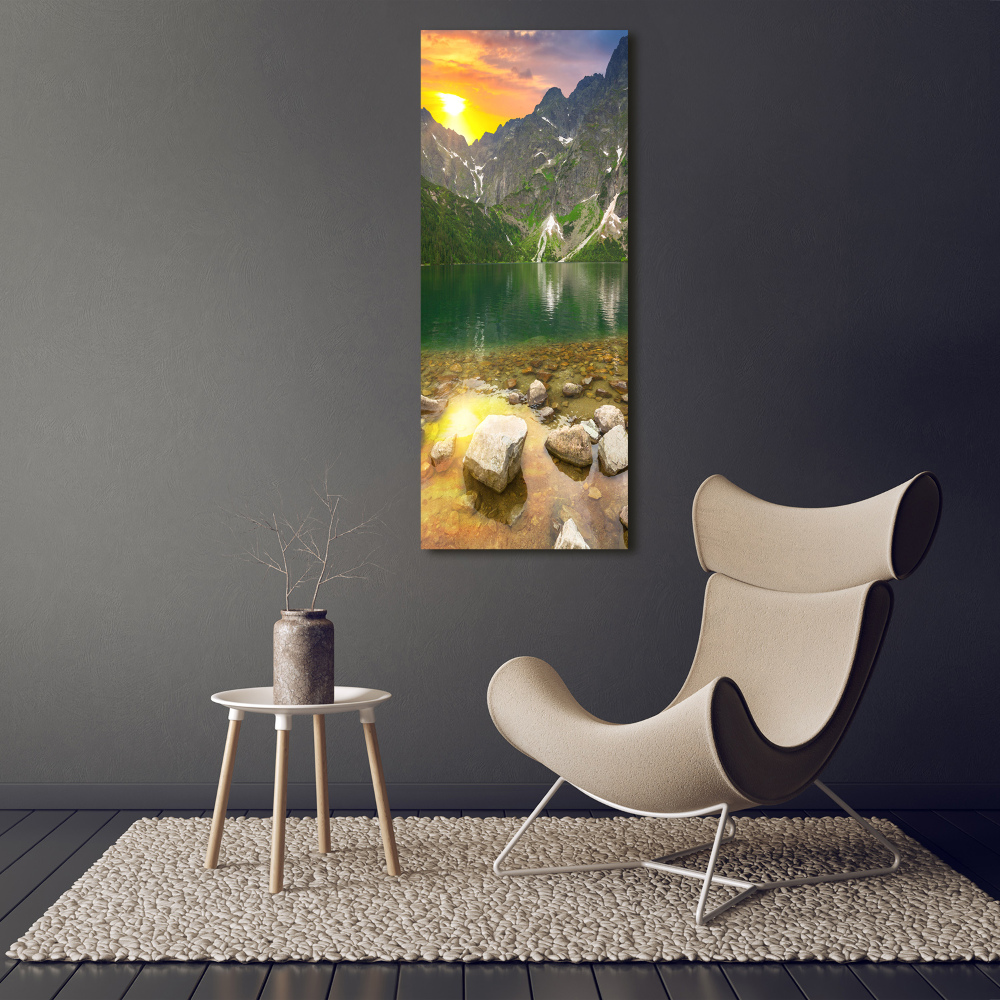 Tableau en verre Morskie oko Tatry