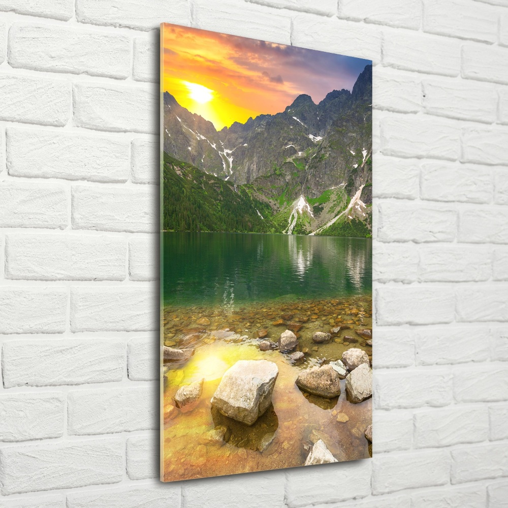 Tableau en verre Morskie oko Tatry