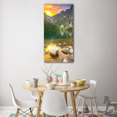 Tableau en verre Morskie oko Tatry