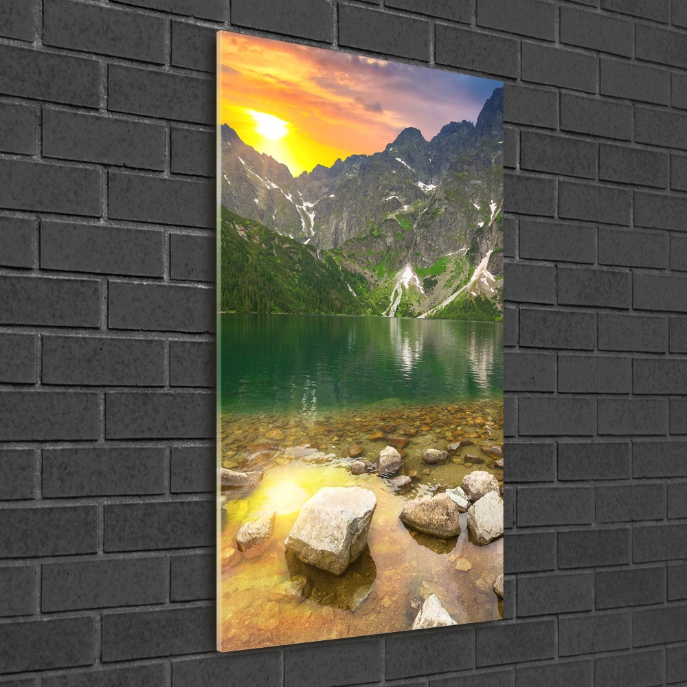 Tableau en verre Morskie oko Tatry