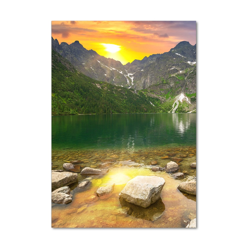 Tableau en verre Morskie oko Tatry