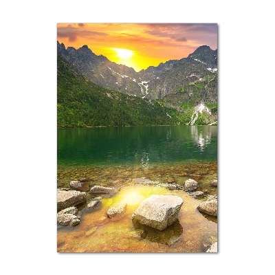 Tableau en verre Morskie oko Tatry