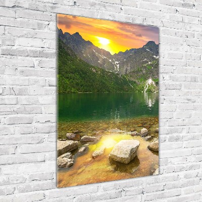 Tableau en verre Morskie oko Tatry