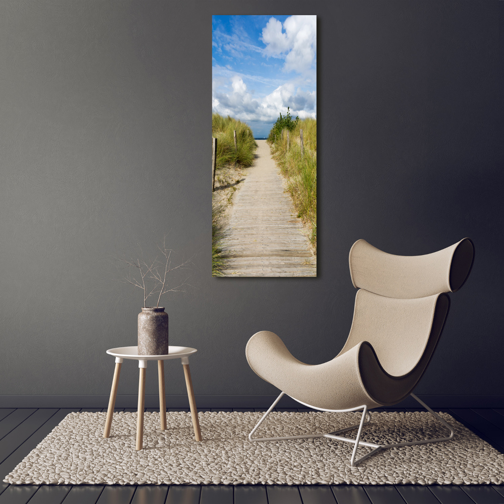 Tableau photo sur verre Sentier vers les plages