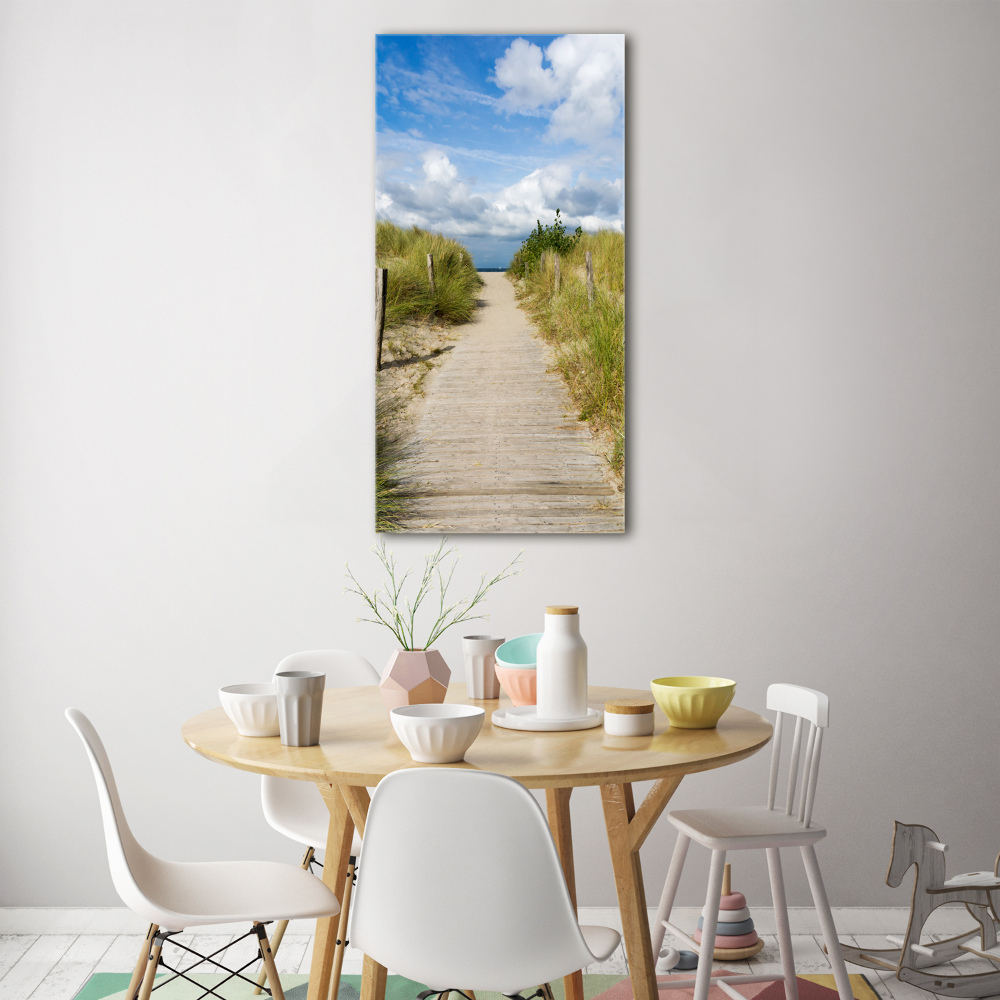 Tableau photo sur verre Sentier vers les plages