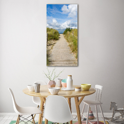 Tableau photo sur verre Sentier vers les plages