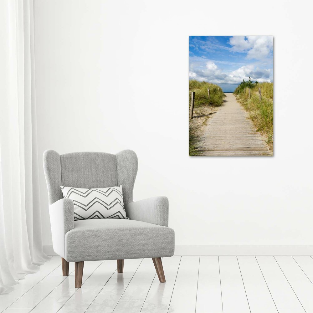 Tableau photo sur verre Sentier vers les plages