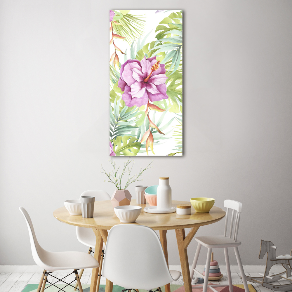 Tableau photo sur verre Motif hawaiien