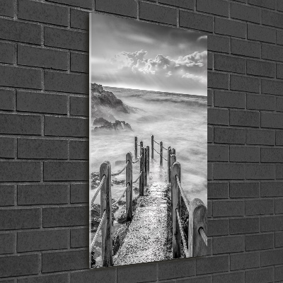 Tableau verre imprimé Chemin au bord de la mer