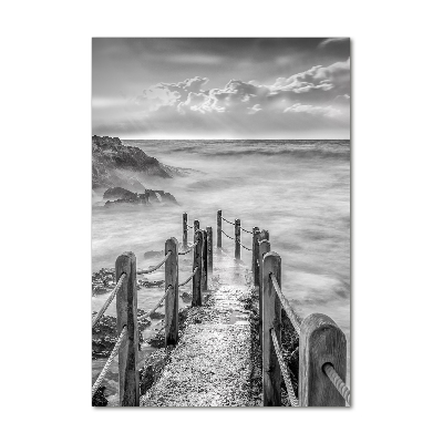 Tableau verre imprimé Chemin au bord de la mer