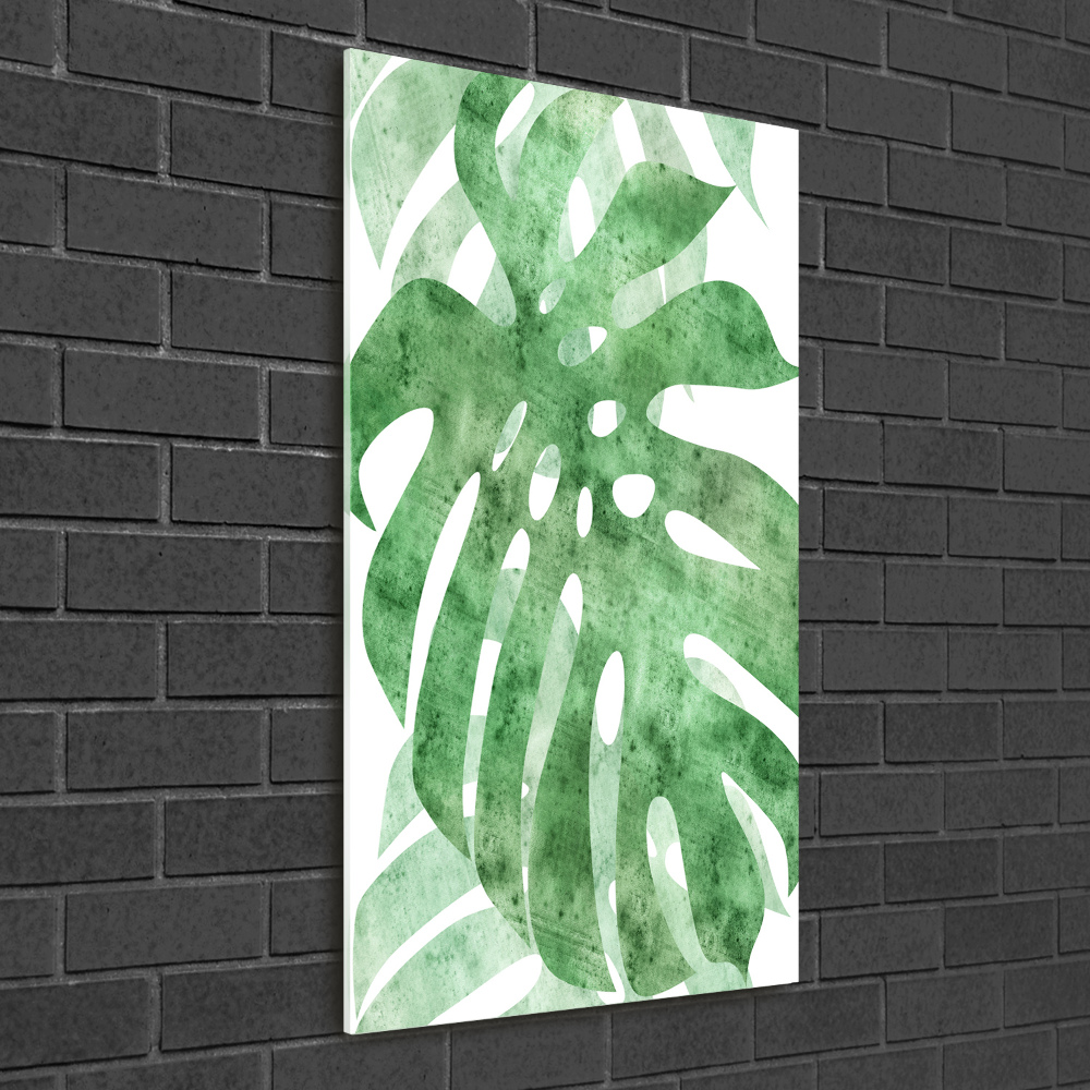 Tableau sur verre Monstera