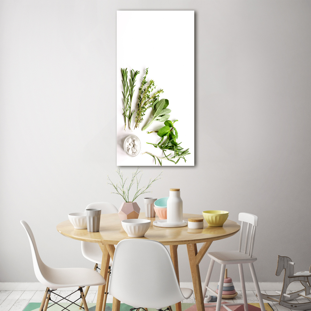 Tableau verre imprimé Herbes