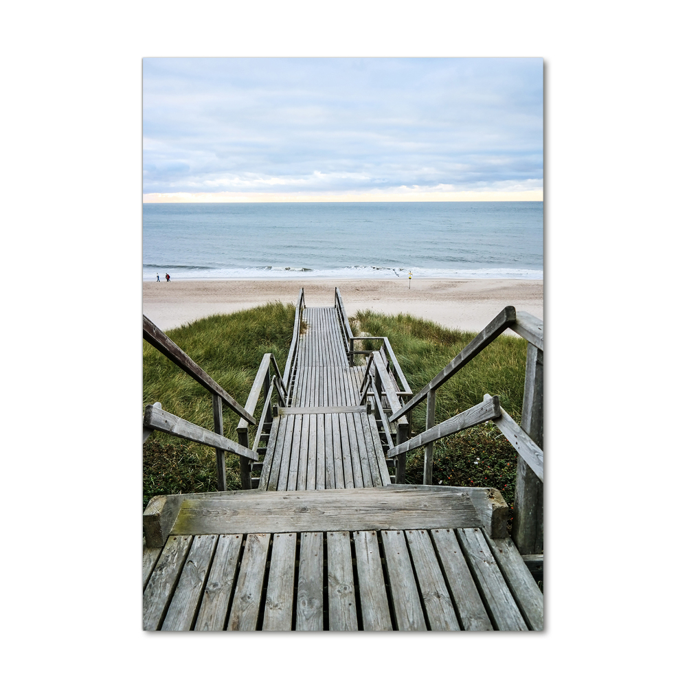 Tableau en verre Chemin vers la plage