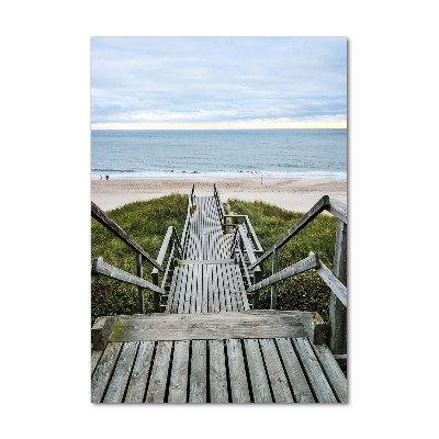 Tableau en verre Chemin vers la plage