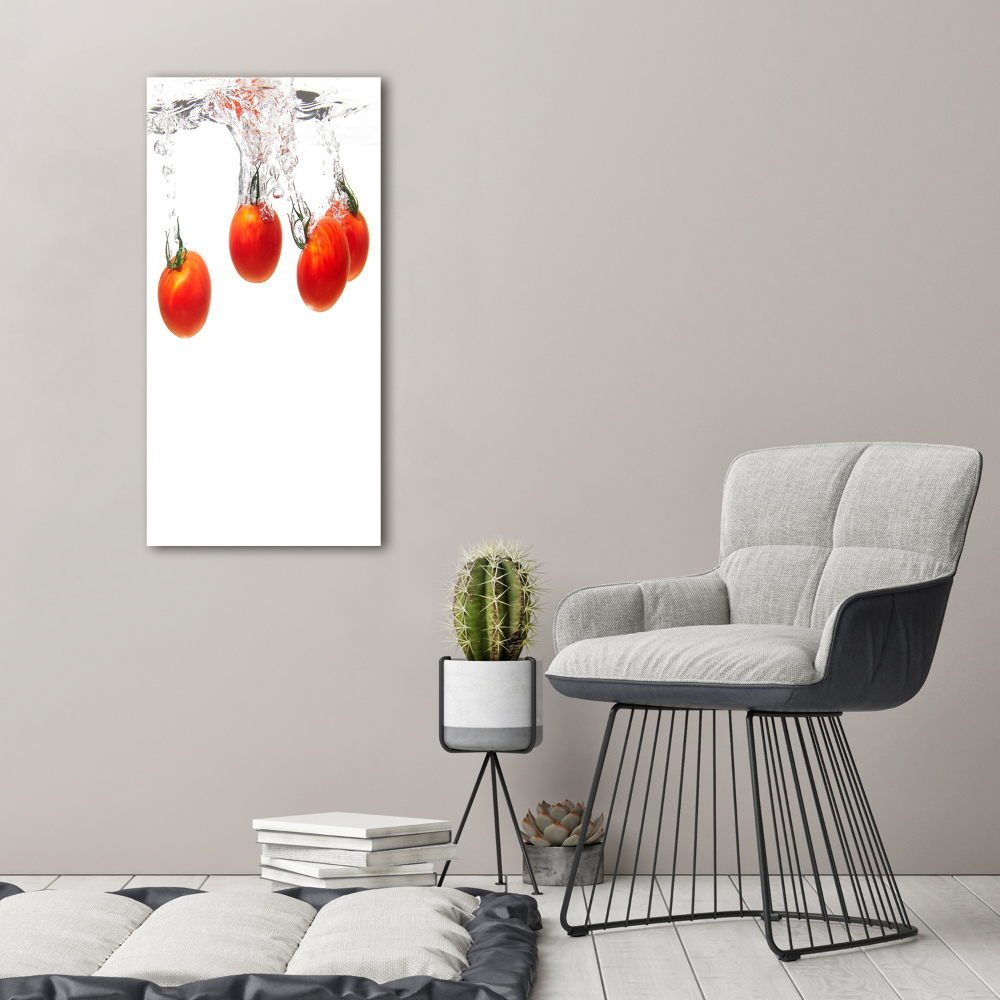 Tableau en verre Tomates sous l'eau