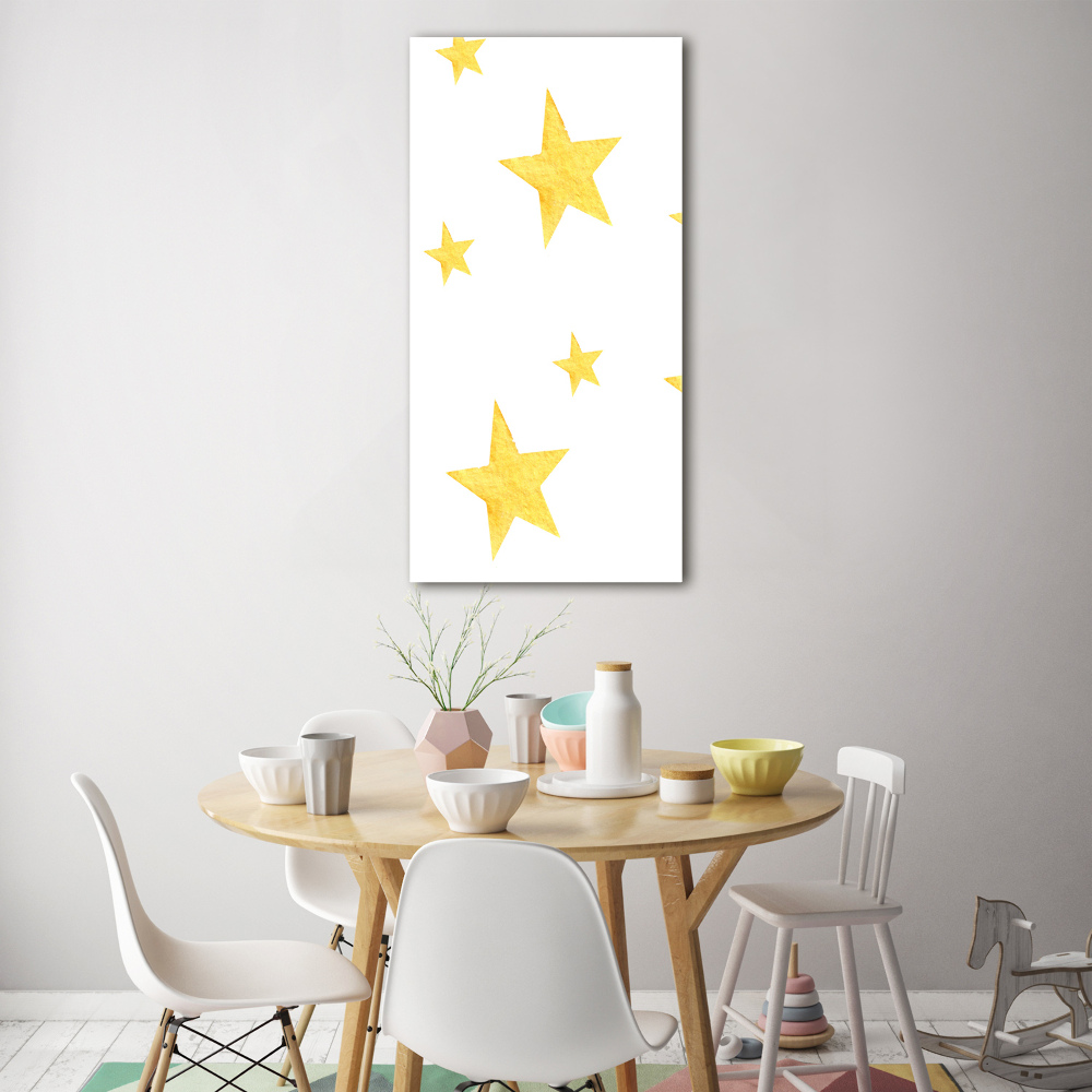 Tableau imprimé sur verre Étoiles jaunes