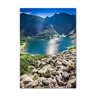 Tableau sur verre Étang noir Tatras